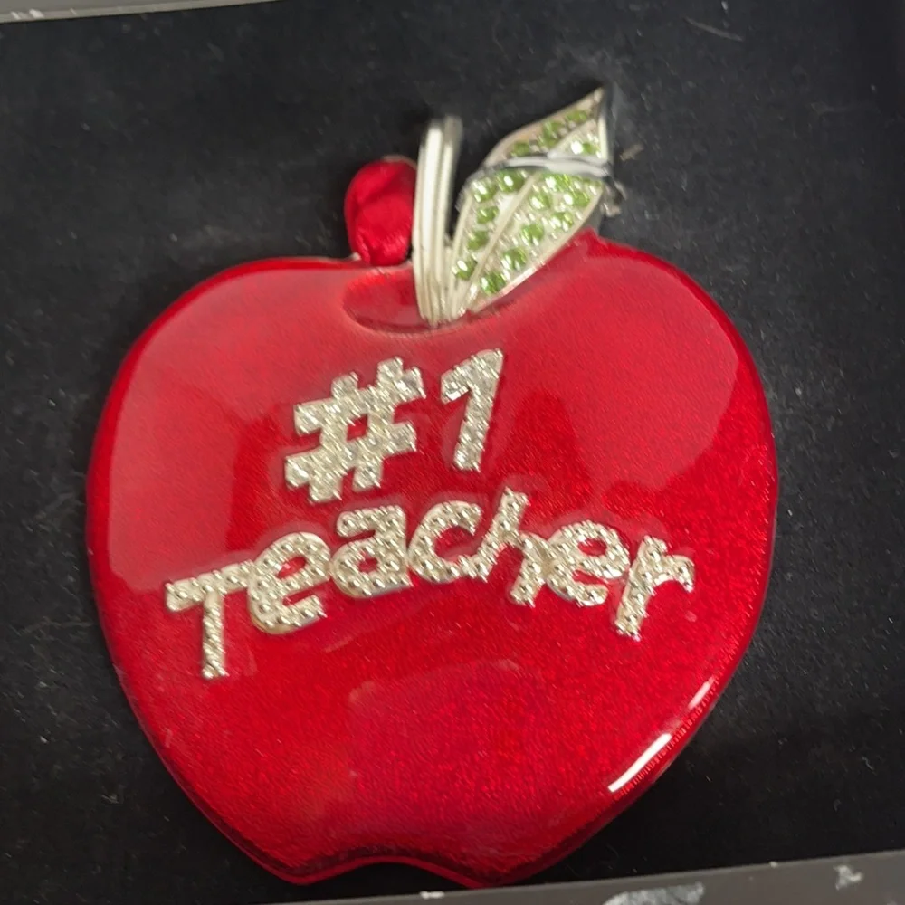 Harvey Lewis ornament #1 teacher apple